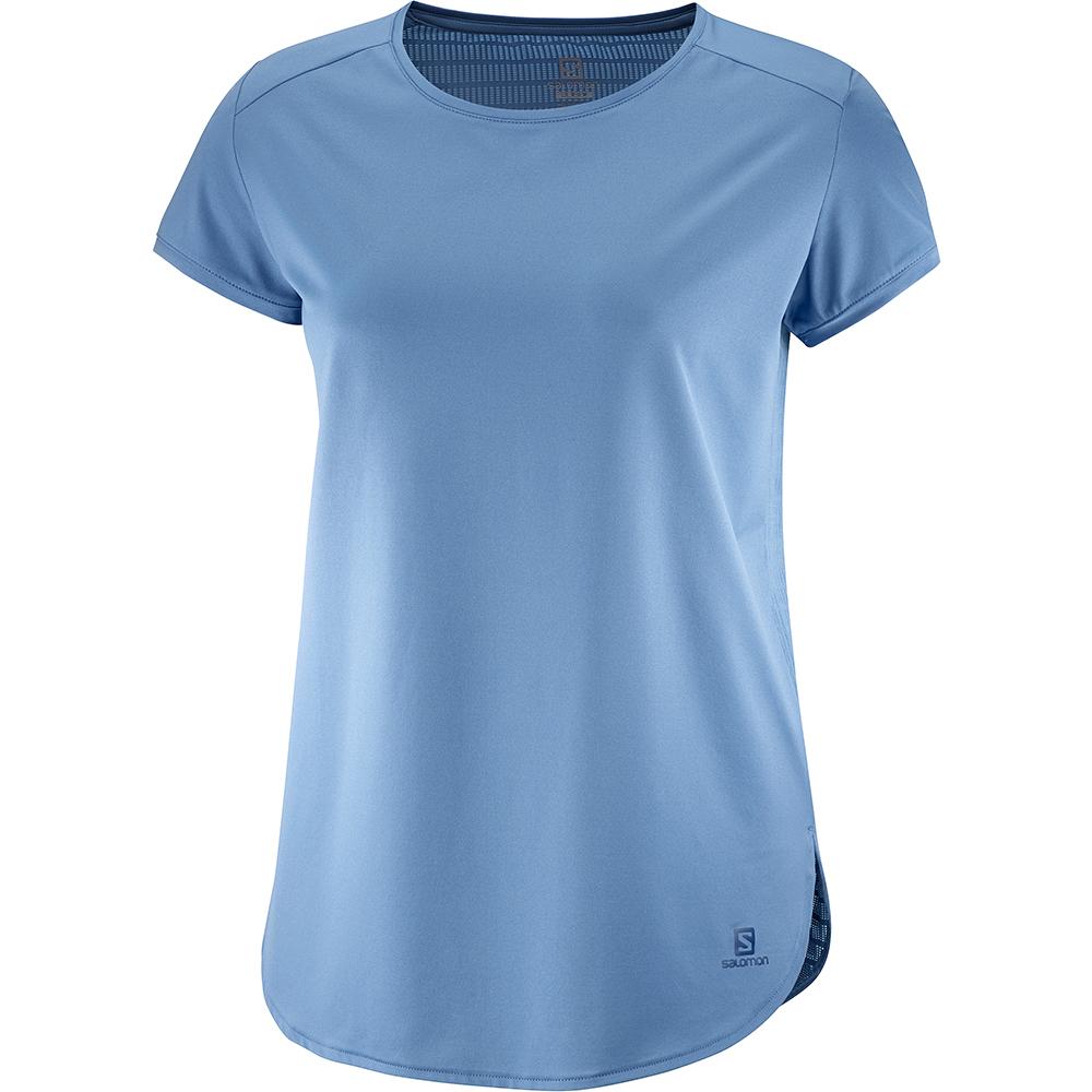 Salomon COMET BREEZE W Camisetas Mujer - Azules - Colombia (21736-AZCV)